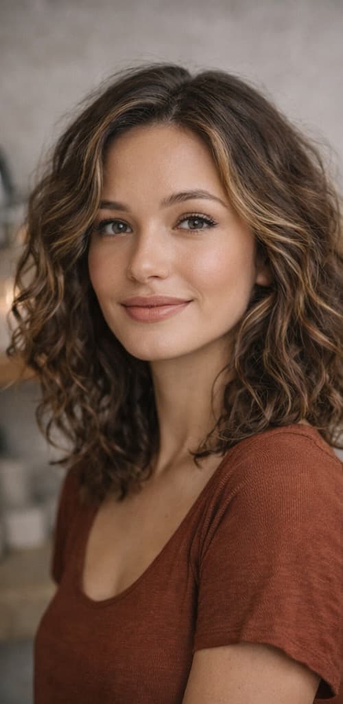 Vrouw met prachtige golven